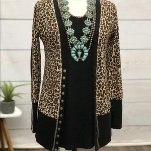 Leopard print cardigan